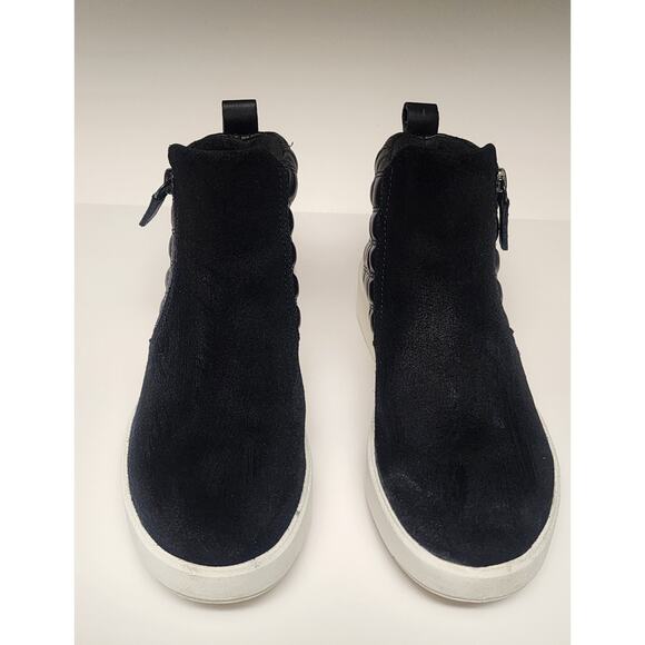 Clarks Collection Quilted Casual Black Leather Sneaker Boots-Layton Size 9M - Picture 4 of 7